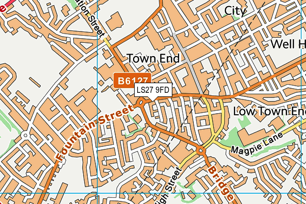 LS27 9FD map - OS VectorMap District (Ordnance Survey)