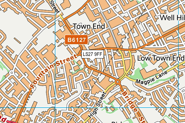 LS27 9FF map - OS VectorMap District (Ordnance Survey)