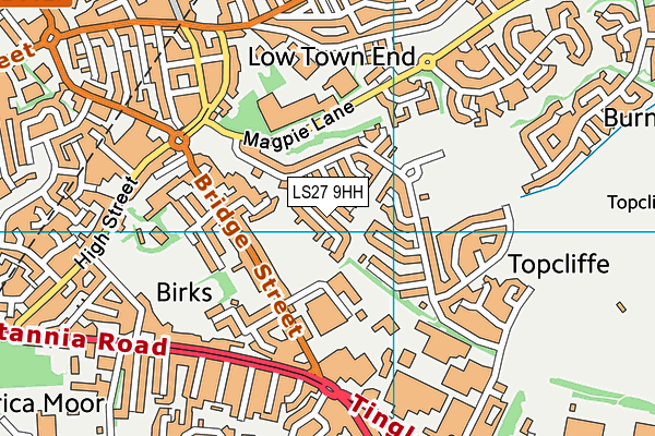 LS27 9HH map - OS VectorMap District (Ordnance Survey)