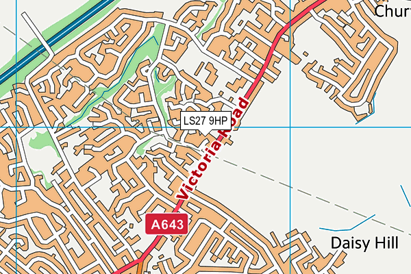 LS27 9HP map - OS VectorMap District (Ordnance Survey)