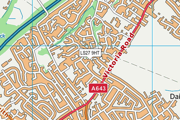 LS27 9HT map - OS VectorMap District (Ordnance Survey)