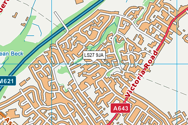 LS27 9JA map - OS VectorMap District (Ordnance Survey)