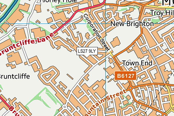 LS27 9LY map - OS VectorMap District (Ordnance Survey)