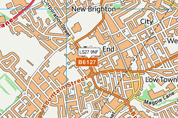 LS27 9NF map - OS VectorMap District (Ordnance Survey)