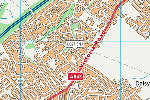 LS27 9NJ map - OS VectorMap District (Ordnance Survey)
