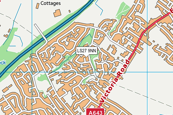 LS27 9NN map - OS VectorMap District (Ordnance Survey)
