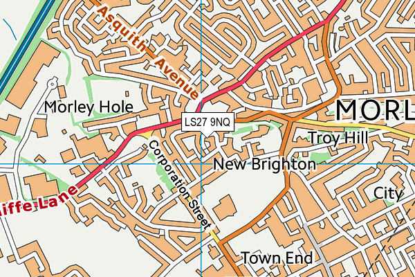 LS27 9NQ map - OS VectorMap District (Ordnance Survey)