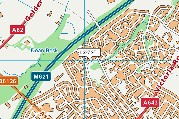 LS27 9TL map - OS VectorMap District (Ordnance Survey)