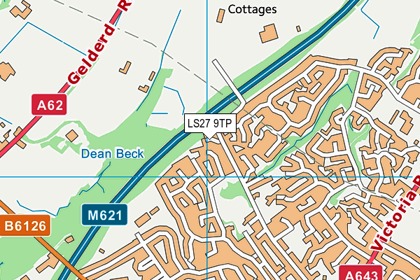 LS27 9TP map - OS VectorMap District (Ordnance Survey)