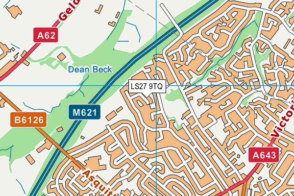 LS27 9TQ map - OS VectorMap District (Ordnance Survey)