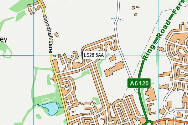 LS28 5AA map - OS VectorMap District (Ordnance Survey)