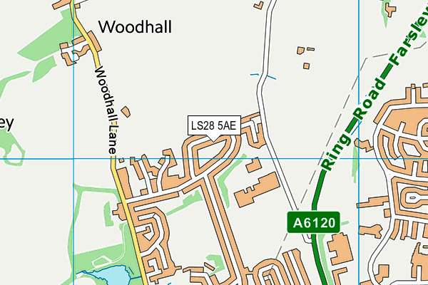 LS28 5AE map - OS VectorMap District (Ordnance Survey)