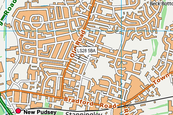 LS28 5BA map - OS VectorMap District (Ordnance Survey)