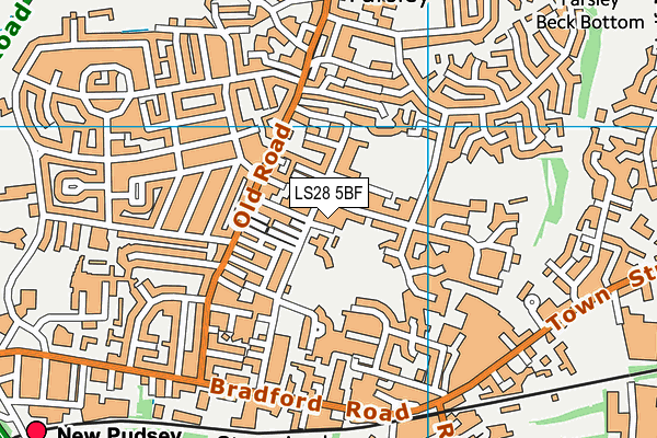 LS28 5BF map - OS VectorMap District (Ordnance Survey)