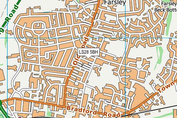 LS28 5BH map - OS VectorMap District (Ordnance Survey)