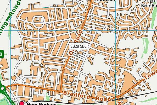 LS28 5BL map - OS VectorMap District (Ordnance Survey)