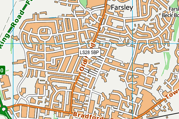 LS28 5BP map - OS VectorMap District (Ordnance Survey)