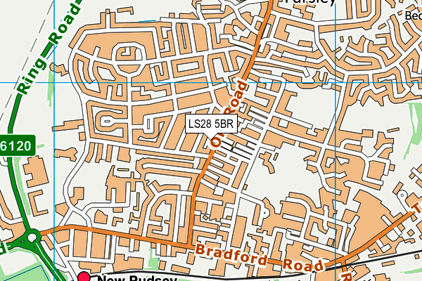 LS28 5BR map - OS VectorMap District (Ordnance Survey)