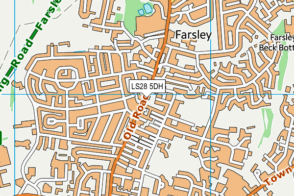 LS28 5DH map - OS VectorMap District (Ordnance Survey)