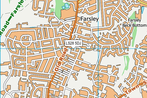 LS28 5DJ map - OS VectorMap District (Ordnance Survey)