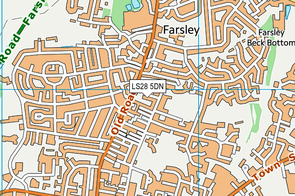 LS28 5DN map - OS VectorMap District (Ordnance Survey)