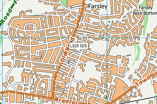 LS28 5DS map - OS VectorMap District (Ordnance Survey)