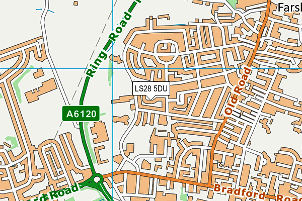 LS28 5DU map - OS VectorMap District (Ordnance Survey)