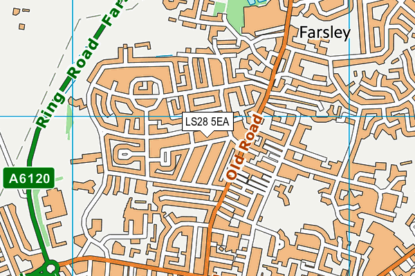 LS28 5EA map - OS VectorMap District (Ordnance Survey)