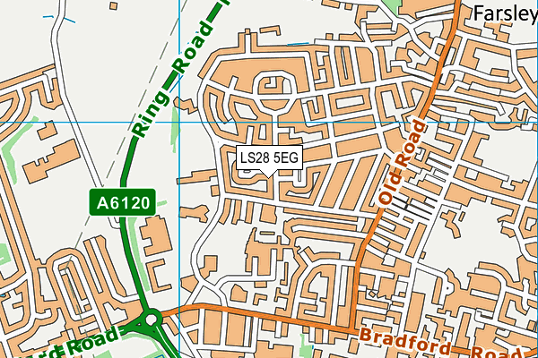 LS28 5EG map - OS VectorMap District (Ordnance Survey)