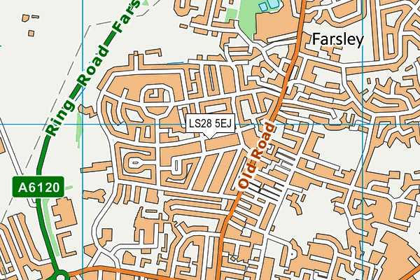 LS28 5EJ map - OS VectorMap District (Ordnance Survey)