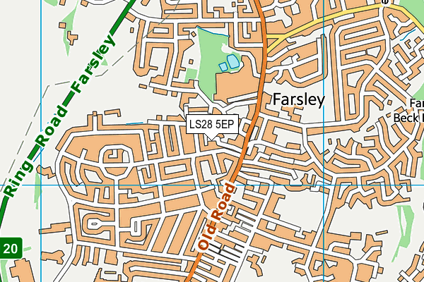 LS28 5EP map - OS VectorMap District (Ordnance Survey)