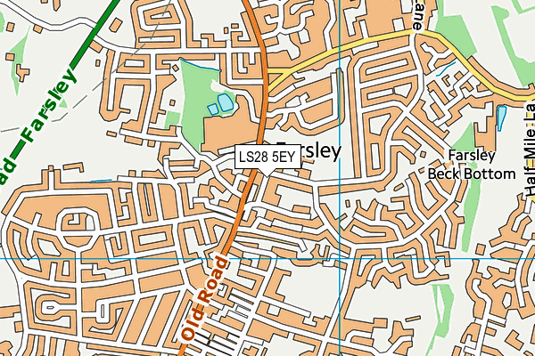 LS28 5EY map - OS VectorMap District (Ordnance Survey)