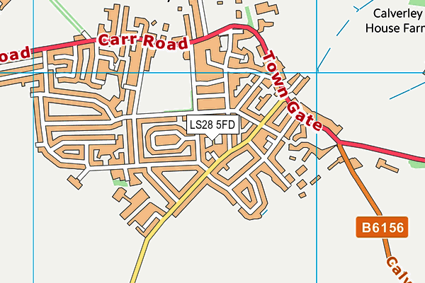 LS28 5FD map - OS VectorMap District (Ordnance Survey)