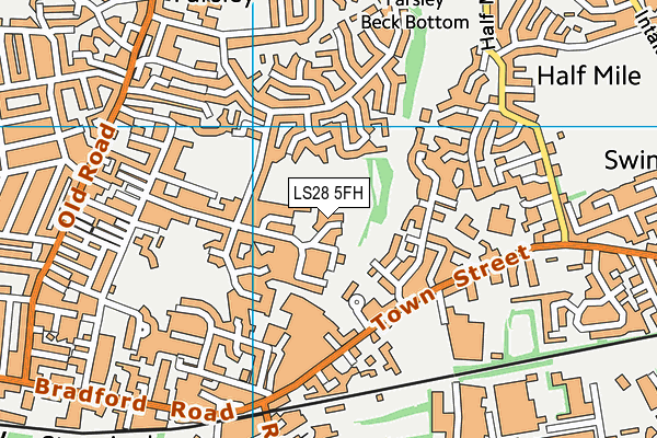 LS28 5FH map - OS VectorMap District (Ordnance Survey)