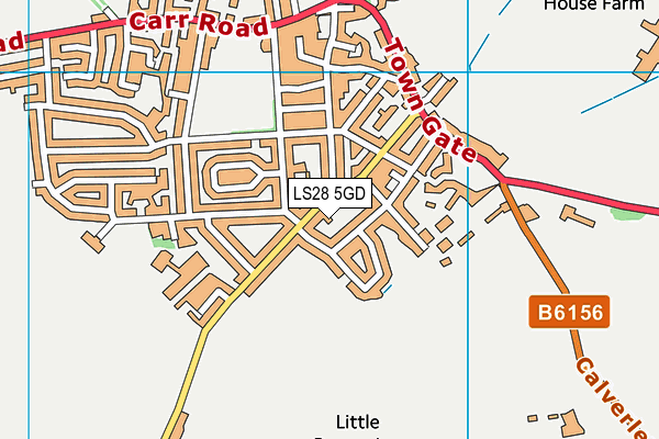 LS28 5GD map - OS VectorMap District (Ordnance Survey)