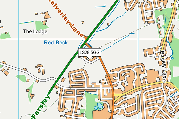 LS28 5GG map - OS VectorMap District (Ordnance Survey)