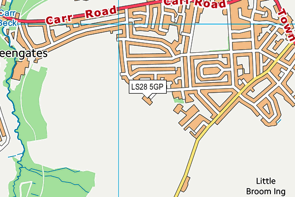 LS28 5GP map - OS VectorMap District (Ordnance Survey)