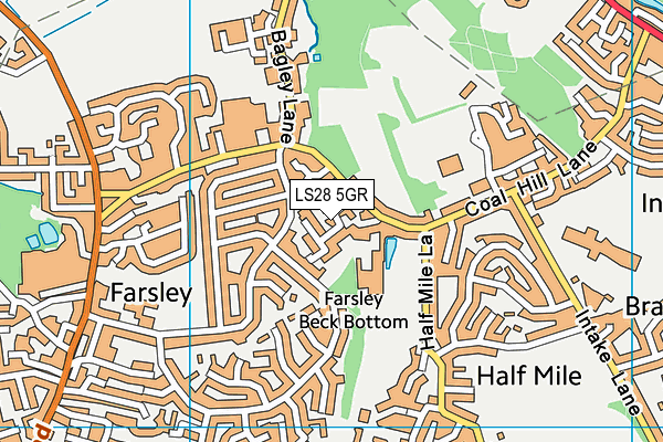 LS28 5GR map - OS VectorMap District (Ordnance Survey)