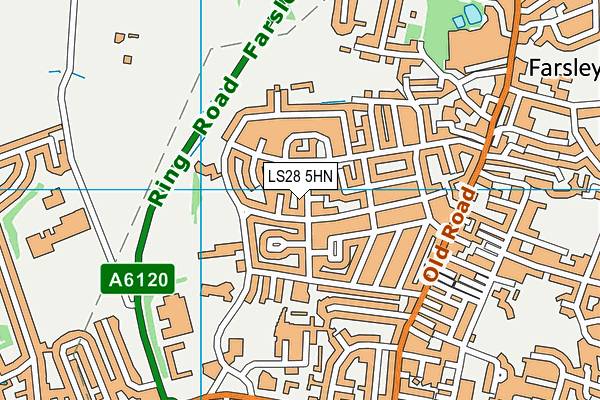 LS28 5HN map - OS VectorMap District (Ordnance Survey)