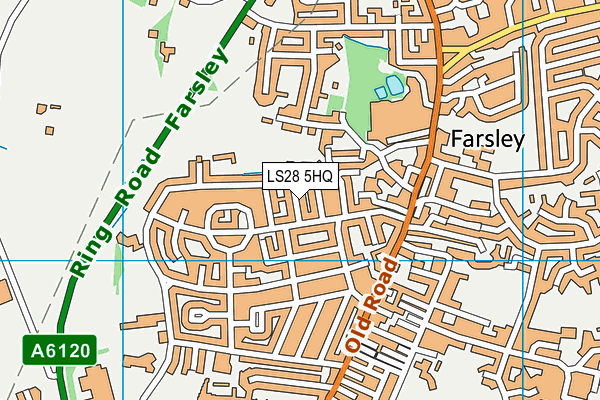 LS28 5HQ map - OS VectorMap District (Ordnance Survey)