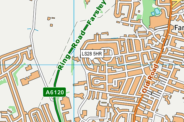 LS28 5HR map - OS VectorMap District (Ordnance Survey)