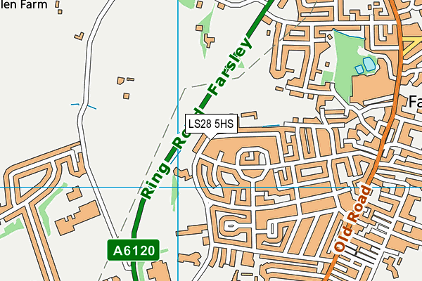 LS28 5HS map - OS VectorMap District (Ordnance Survey)