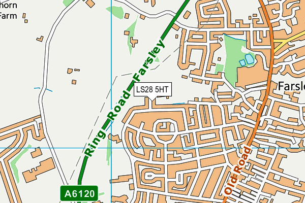 LS28 5HT map - OS VectorMap District (Ordnance Survey)
