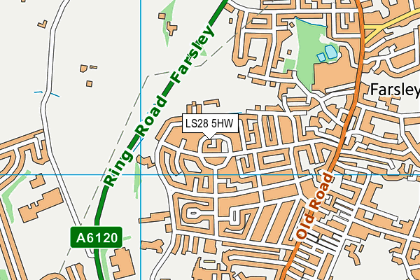 LS28 5HW map - OS VectorMap District (Ordnance Survey)