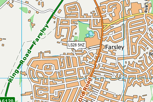 LS28 5HZ map - OS VectorMap District (Ordnance Survey)