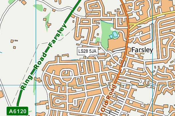 LS28 5JA map - OS VectorMap District (Ordnance Survey)