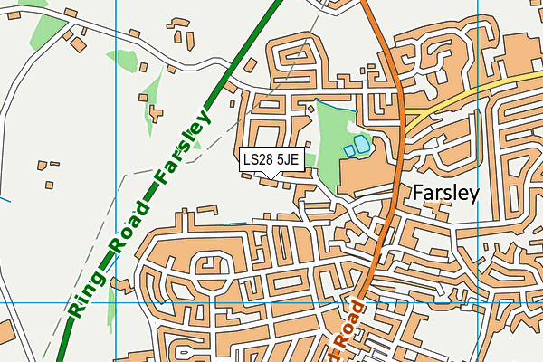 LS28 5JE map - OS VectorMap District (Ordnance Survey)