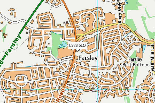 LS28 5LQ map - OS VectorMap District (Ordnance Survey)