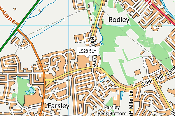 The Workhouse Fitness Club map (LS28 5LY) - OS VectorMap District (Ordnance Survey)