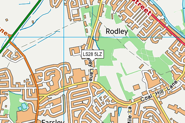 LS28 5LZ map - OS VectorMap District (Ordnance Survey)